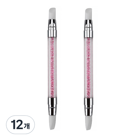 마켓A 셀프 네일 도구 실리콘 펜, 12개, 핑크