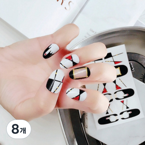 이엘피코리아 네일스티커 Q928 핑거아트, 8개