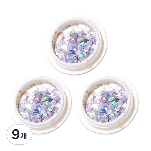 버블버블 네일 믹스 글리터, 홀로그램글리터, 9개