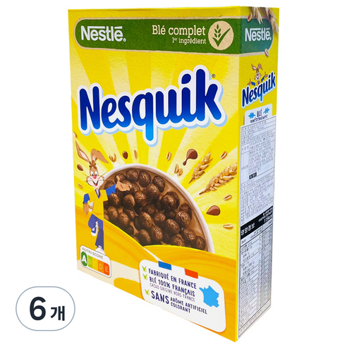 네슬레 네스퀵 초코볼 시리얼, 450g, 6개