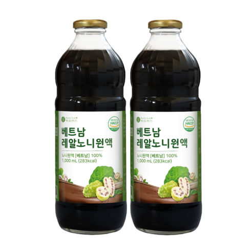 바로푸드 베트남 레알노니원액, 1L, 2개