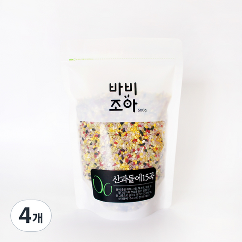 바비조아 혼합잡곡 산과들에 15곡, 500g, 4개
