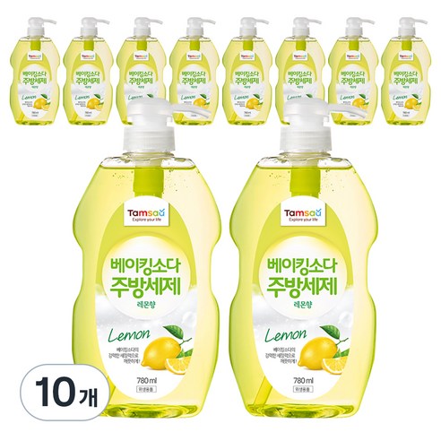 탐사 베이킹소다 주방세제 레몬향, 780ml, 10개