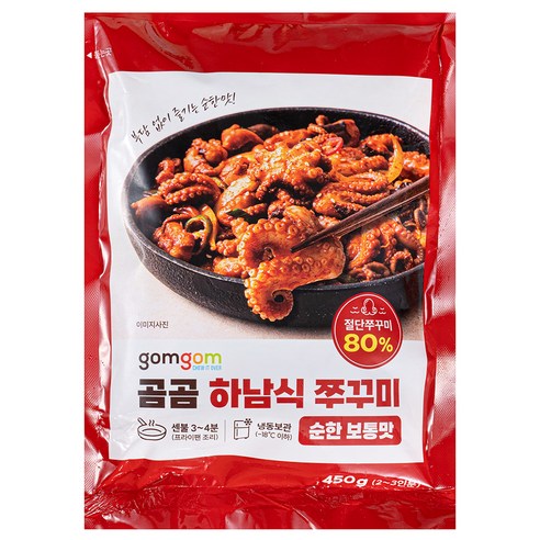 곰곰 하남식 쭈꾸미 순한보통맛, 매콤한 맛, 쫄깃한 식감, 로켓프레시로 배송