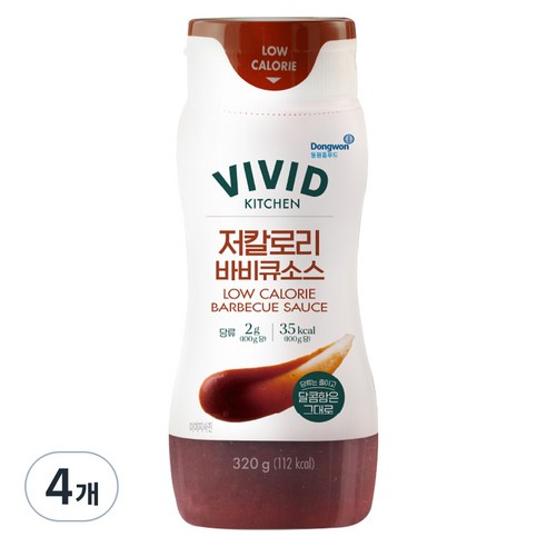비비드키친 저칼로리 바비큐소스, 4개, 320g