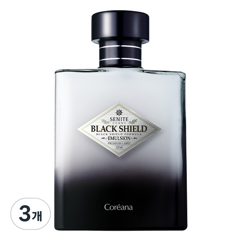 세니떼 코리아나 옴므 블랙쉴드 에멀션 남성 로션/에멀젼, 135ml, 3개