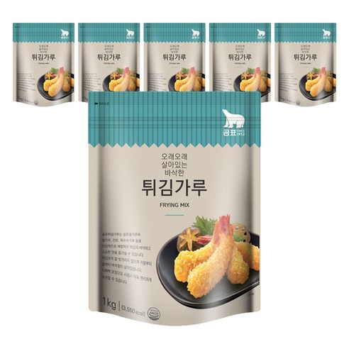 곰표 튀김가루, 1kg, 6개