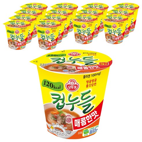 오뚜기 컵누들 매콤한맛 37.8g, 15개