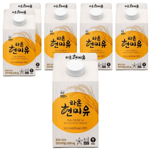 라온 현미유, 6개, 500ml
