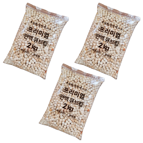 편백아트 프리미엄 편백 큐브칩 촉감각완구 9~10mm 2kg, 3개