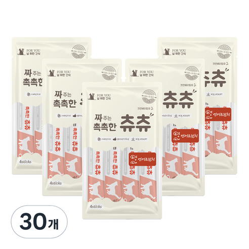 짜주는 촉촉한 츄츄 연어참치 고양이 간식 4p, 56g, 30개