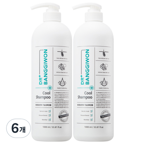 닥터방기원 쿨 샴푸 블루모히또향, 1000ml, 6개