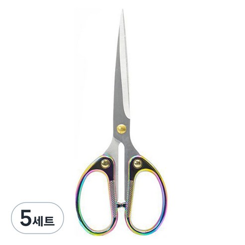 마다꾸미 다용도 스테인리스 가위, 혼합색상(가위), 5세트