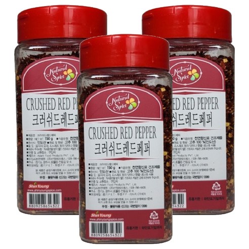 내츄럴스파이스 크러쉬드 레드페퍼, 150g, 3개