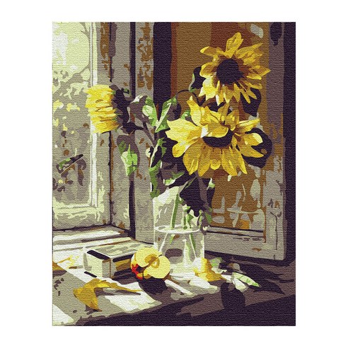 플레이어바웃 DIY 명화 그리기 세트 40 x 50 cm, 창가의 해바라기