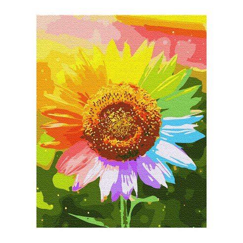아이러브페인팅 DIY 명화그리기 40 x 50 cm, 무지개해바라기