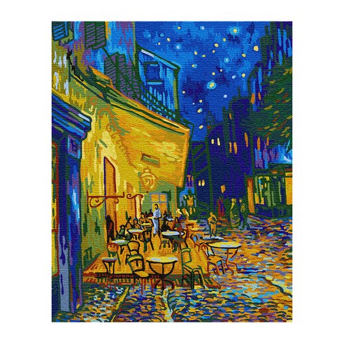 플레이어바웃 DIY 명화 그리기 세트 40 x 50 cm, 고흐-밤의 카페테라스
