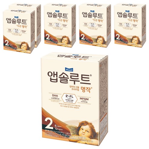 앱솔루트 시작부터 프리미엄 명작 스틱분유 2단계, 280g, 6개