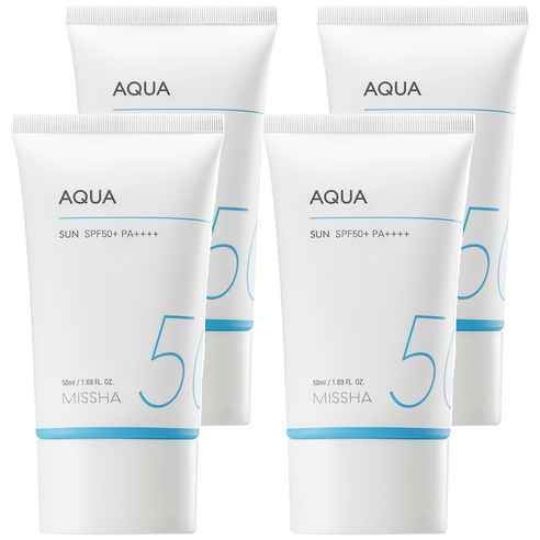 미샤 올 어라운드 세이프 블록 아쿠아 선크림 SPF50+ PA++++, 50ml, 4개
