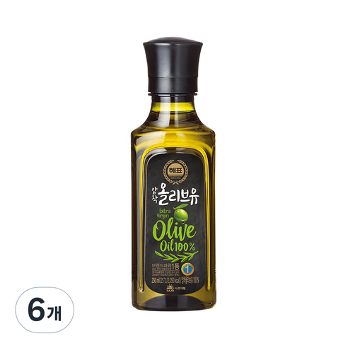 해표 압착 올리브유, 250ml, 6개