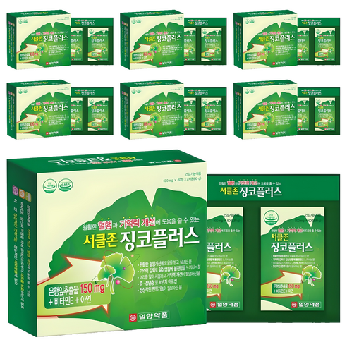 일양약품 서클존 징코플러스, 120정, 7개