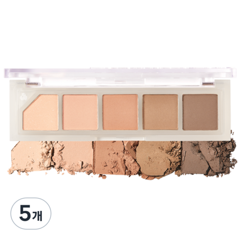 언리시아 무드 샤워 아이팔레트 3.5g, NO.1 바닐라 샤워, 5개
