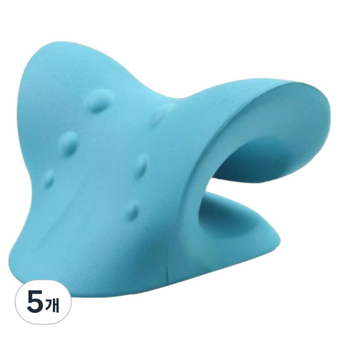 포근상점 경추 스트레칭 지압 관리 블루 1개, 5개