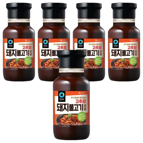 대상 청정원 돼지 불고기 양념, 280g, 5개