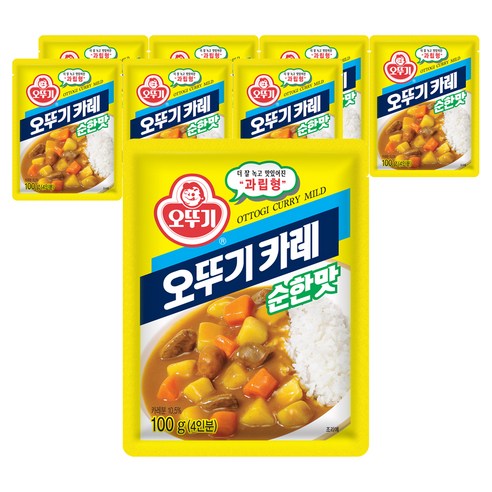 오뚜기 카레 과립형 순한맛, 100g, 8개
