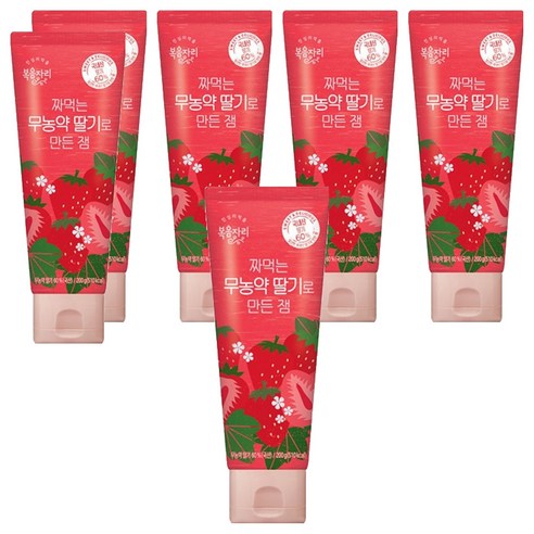 복음자리 짜먹는 딸기잼, 200g, 6개