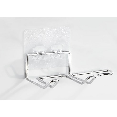 편리한 욕실 수납을 위한 생활공식 스텐 접착 드라이기 거치대