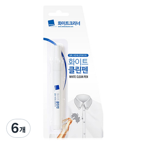 화이트크리너 펜타입 얼룩제거제, 9.3ml, 6개
