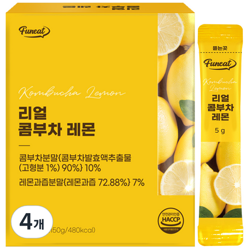 퍼니트 리얼 콤부차 30포, 150g, 4개