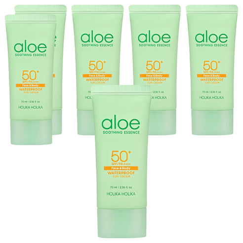 홀리카홀리카 알로에 워터프루프 선크림 SPF50+ PA++++, 70ml, 6개