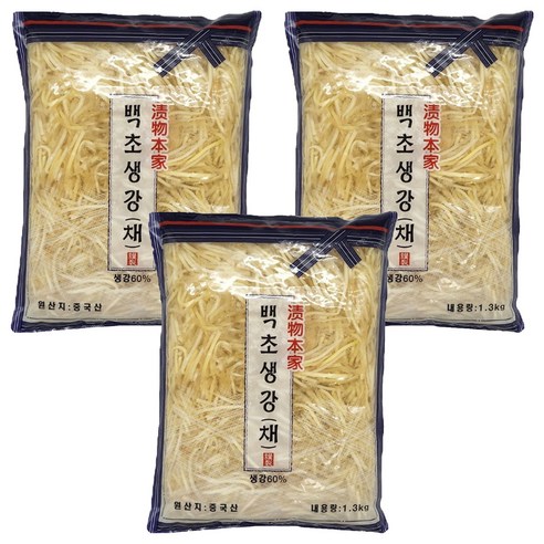토호식품 백초생강 채, 1.3kg, 3개