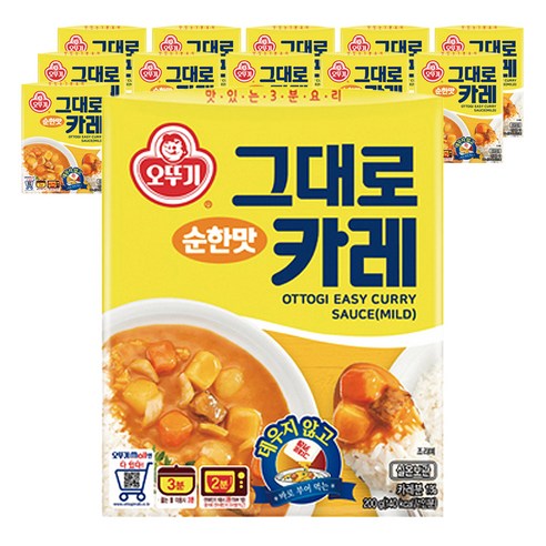 오뚜기 그대로카레 순한맛, 200g, 12개