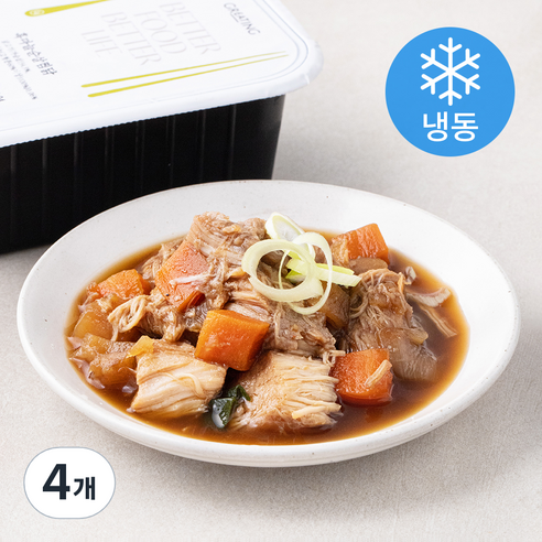 그리팅 흑마늘 순살 찜닭 (냉동), 230g, 4개
