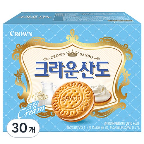 크라운 산도 크림, 161g, 30개