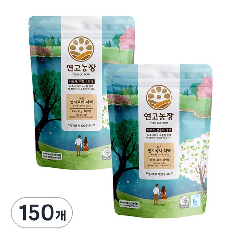 연고농장 볶은 연자육차티백, 1g, 25개입, 6개