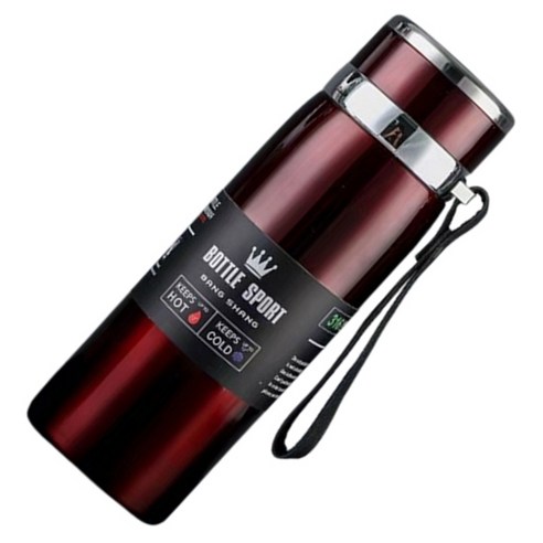 워터하마 대용량 진공 스포츠 보냉 보온병, 버건디, 800ml, 1개