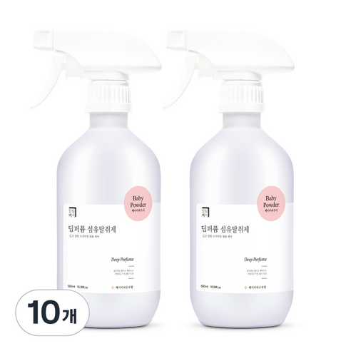 살림백서 딥퍼퓸 섬유탈취제, 500ml, 10개, 베이비파우더
