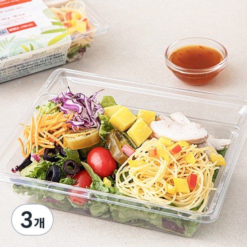 저스트그린 칠리치킨 누들 샐러드, 3개, 225g