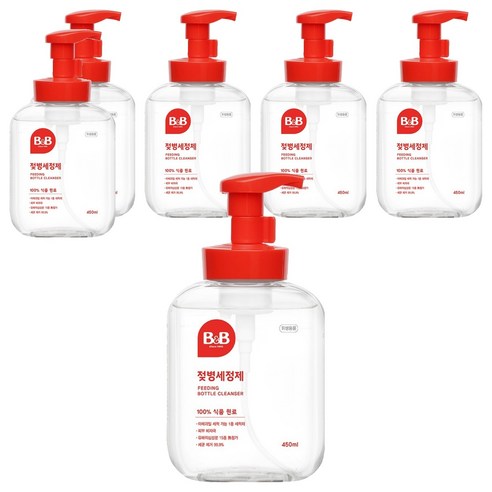 비앤비 거품형 젖병세정제, 450ml, 6개