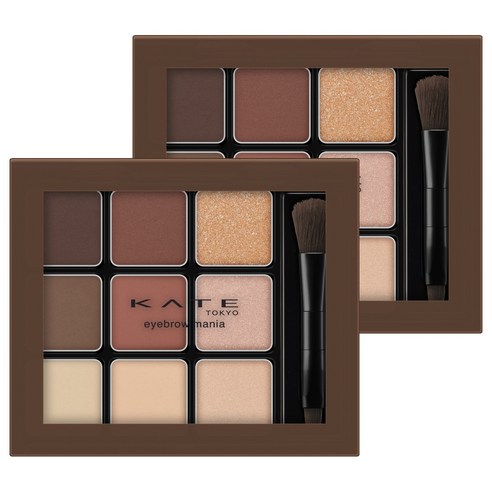 케이트 아이브로우 마니아 섀도우 팔레트, EX-6 Orange Brown, 2개