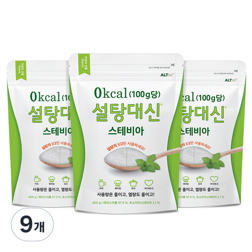 설탕대신 스테비아, 400g, 9개