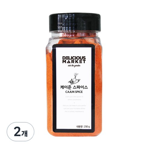 딜리셔스마켓 케이준 스파이스 조미료 중형, 250g, 2개