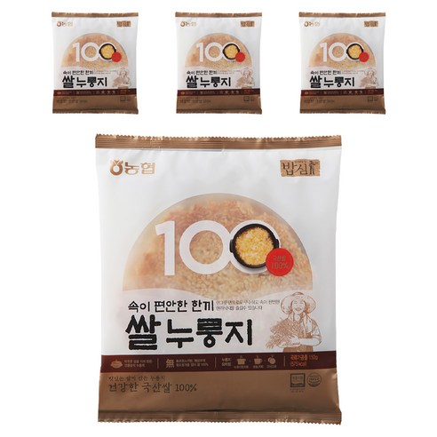 밥심 쌀누룽지, 150g, 4개
