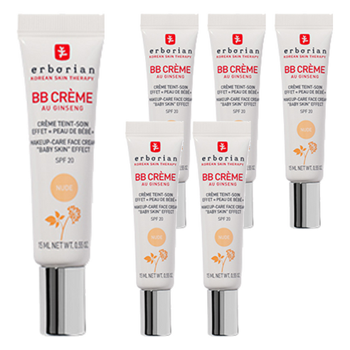 에르보리앙 BB 크림 SPF20, 누드, 15ml, 6개