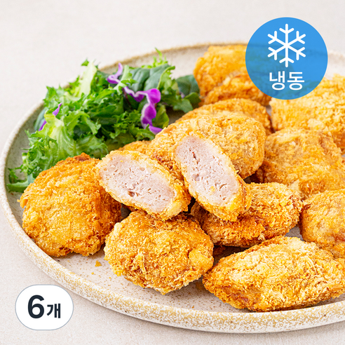 탐스푸드 제주흑돼지 미니돈가스 (냉동), 350g, 6개