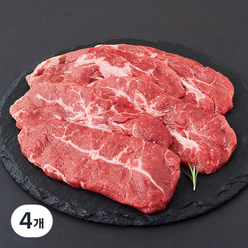 푸드랩플러스 미국산 초이스 소 부채살 구이용 (냉장), 400g, 4개